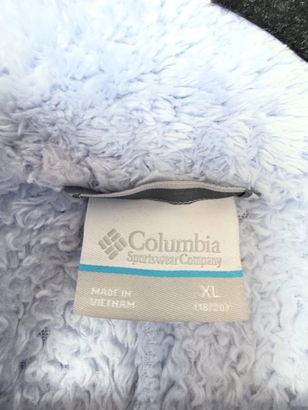 Columbia Youth Sherpa Pullover Size XL Sky Blue Cozy Winter Fall Half Zip (V)